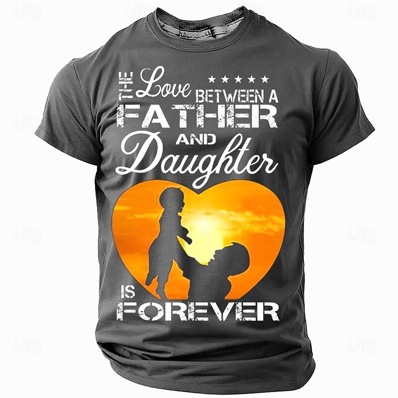 Father Daughter Love Mens Green Short Sleeve T-Shirt - Forever Family Bond Tee4