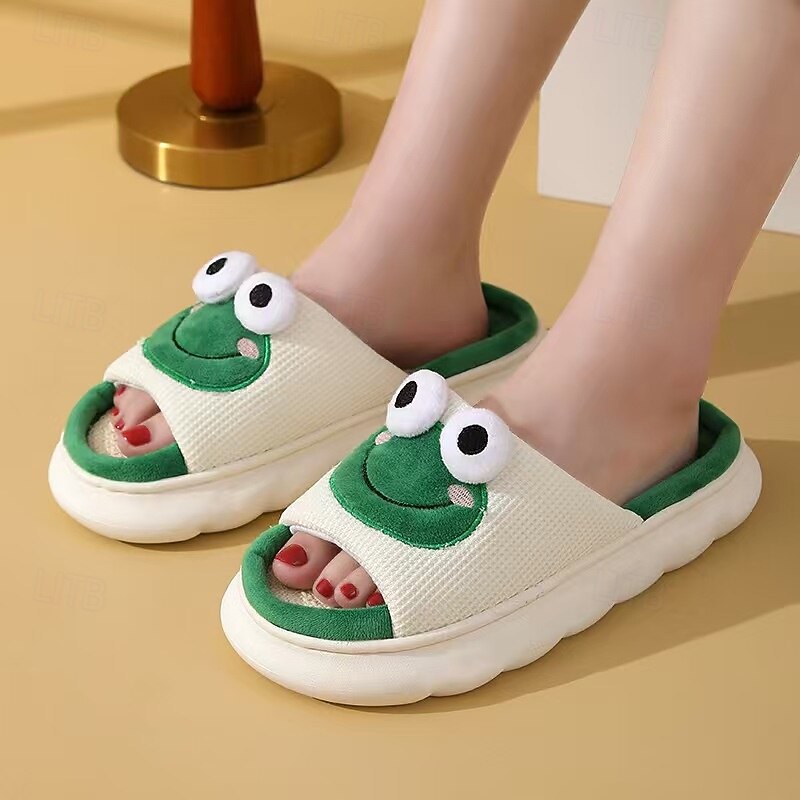 Cute Gril Animal Slippers Fuzzy Cozy Comfy Fluffy Plush Slip-on Slippers Soft Fuzzy Outdoor Indoor House Shoes Unisex3