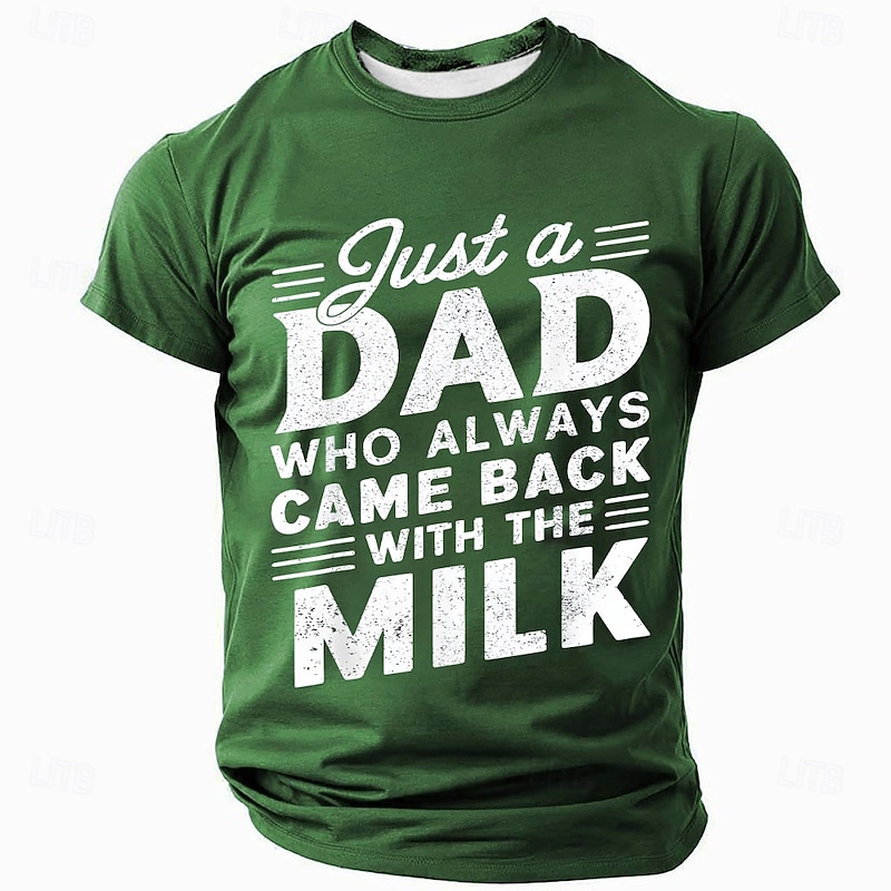 Men's Funny Dad Graphic T-Shirt | 'Just a Dad Who Always Came Back with the Milk' Family Tee4
