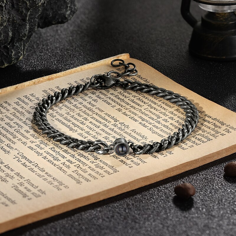 Personalized Projection Bracelet Custom Best Gift for Dad, Husband, Boyfriend, Unique Keepsake for Father's Day, Birthday, Valentine's Day, Christmas4