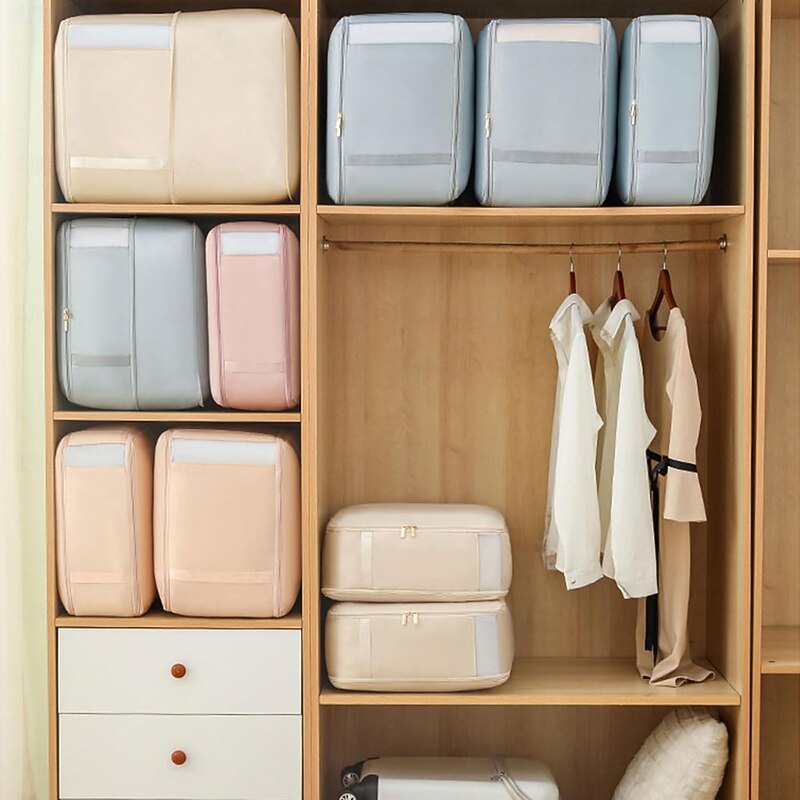 Comforter Compression Storage Bag, Portable Large Capacity Quilt Organizer for Duvets, Down Jackets, Silk Bedding, and Blankets3