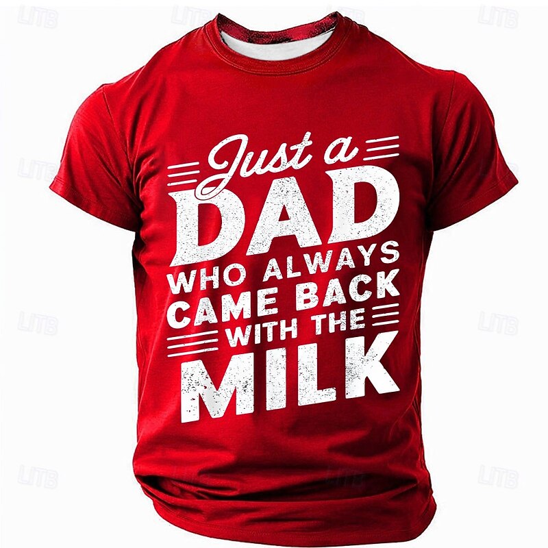 Men's Funny Dad Graphic T-Shirt | 'Just a Dad Who Always Came Back with the Milk' Family Tee2