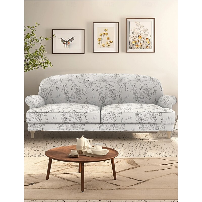 2seater Sofa Cover Floral Quilted 100% Cotton Slipcovers ESSEBODAcover LITB PRIME cover3