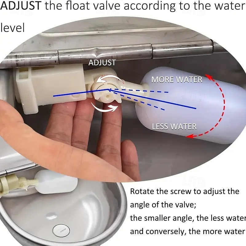 A Set of Automatic Stainless Steel Livestock Drinking Bowls Automatic Water Filling Drinking Basins Are Suitable for Animals of All Sizes With Drains for Easy Cleaning4