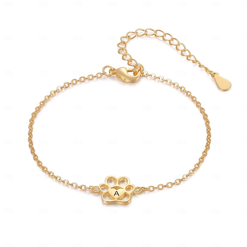 Personalized Initial Letter Claw Bracelet - Custom Gift for Mom, Wife, Girlfriend, or Best Friend, Perfect for Mother's Day, Valentine's Day, Anniversary, and Birthday, A Timeless Symbol of Love