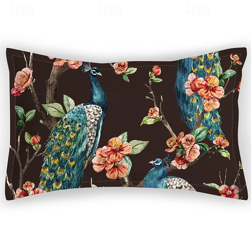 Romantic Style Pillowcases, Flowers And Birds, Natural Plant Flannel, Imitation Satin, Satin Pillowcases American Style Pillowcases4
