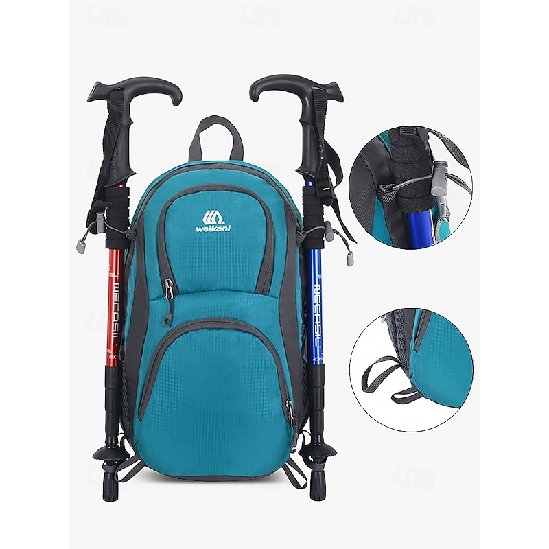 Men's Women's Backpack School Bag Bookbag Travel Backpack School Outdoor Daily Solid Color Oxford Cloth Nylon Large Capacity Waterproof Lightweight Zipper Lake blue Black Sky Blue