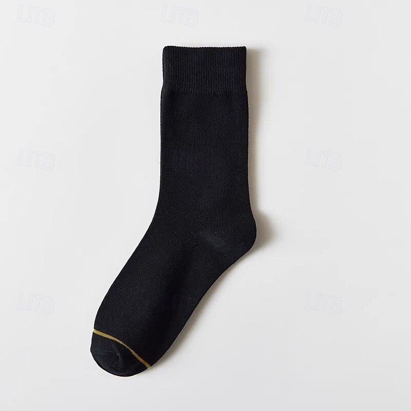 Men's 5 Pairs Multi Packs Socks Running Socks Casual Socks Black+beige Black Color Argyle Vacation Sports & Outdoor Daily Basic Medium Spring Fall Fashion Casual4