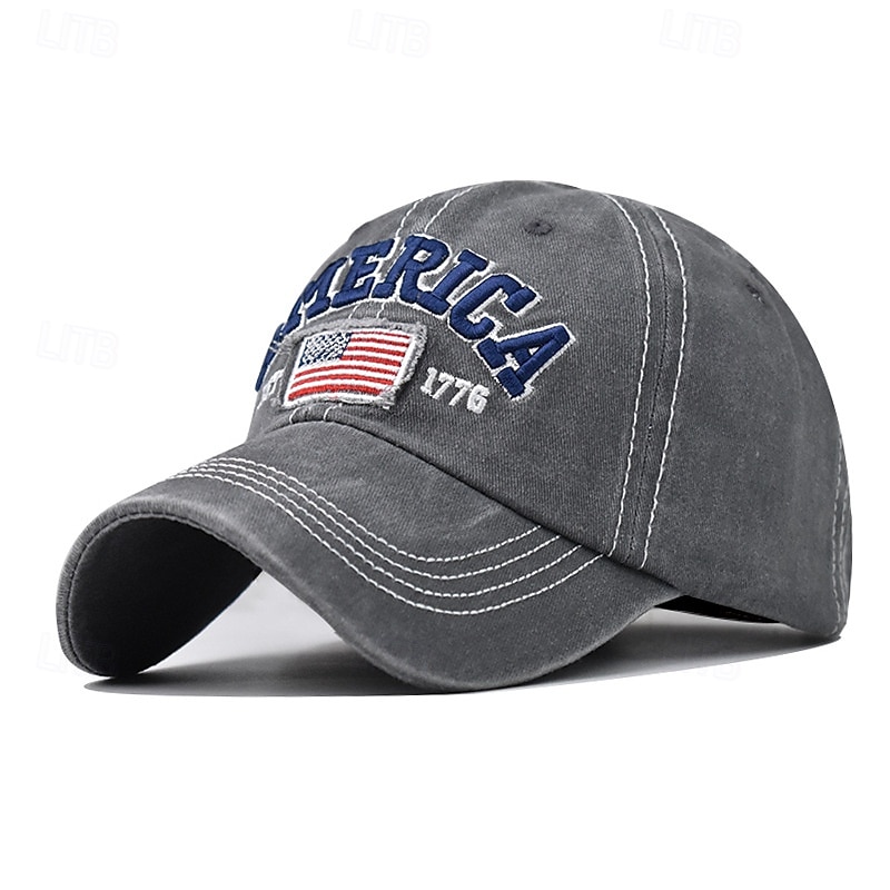 American Flag Hat Unisex Vintage Embroidery Washed Distressed Cotton Baseball Cap Adjustable USA Trucker Dad Hat2