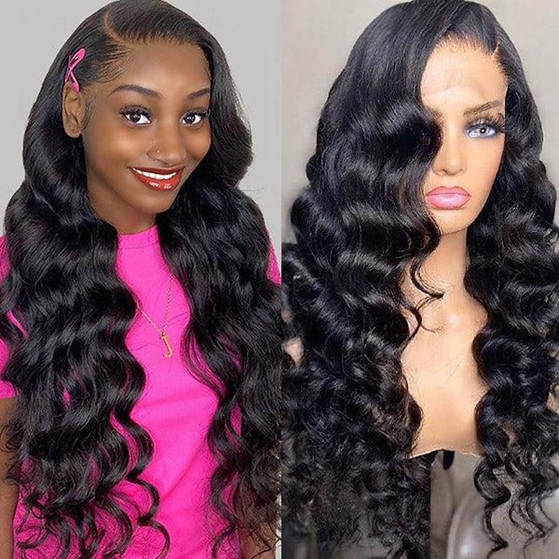 6x6 Transparent Lace Wig Natural Color Human Hair Lace Wig Loose Deep Wave 180% Density For Black Women3