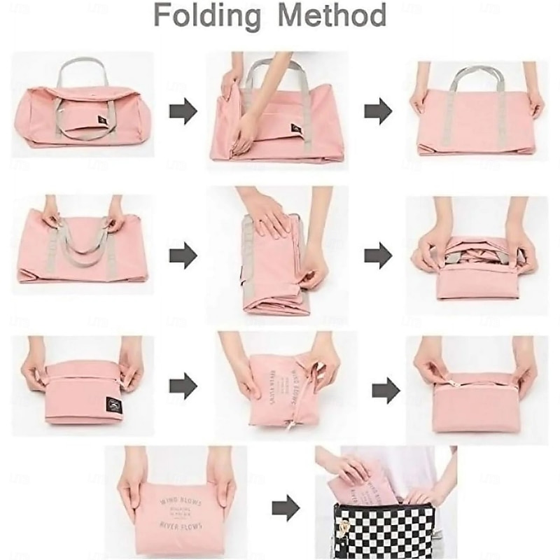 Weekender Bag Travel Duffel Bag with Shoe Compartment, Gym Bag with Wet Dry Separation for Women Men, Lightweight Folding Multifunctional Travel Bag, Large Capacity Handbag for Storage3