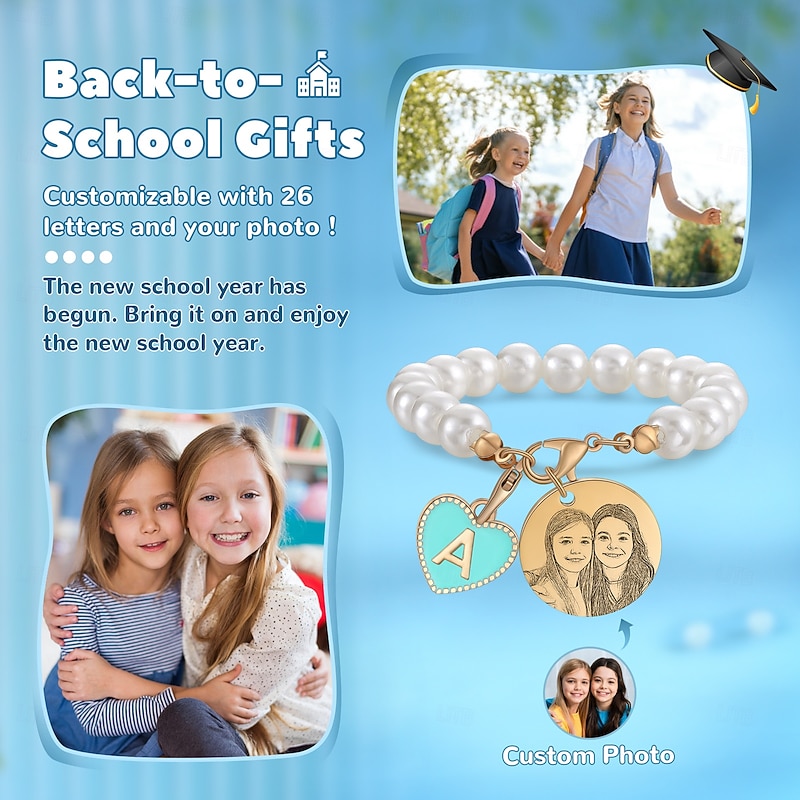 Personalized Initial Photo Charm Tag for Cups, Custom Letter and Picture Keychain, Gift for Family Friends Lovers, Birthday Anniversary Practical Mug3