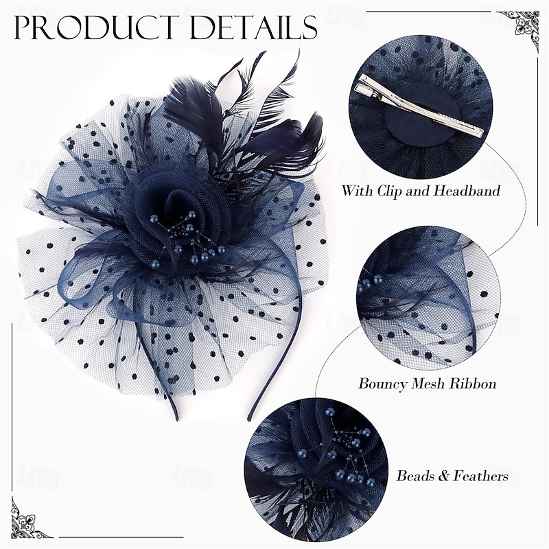 Fascinators Hats for Women Tea Party Hats for Women, Kentucky Derby Hats for Women Church Hats for Women Fancy Dress Party2