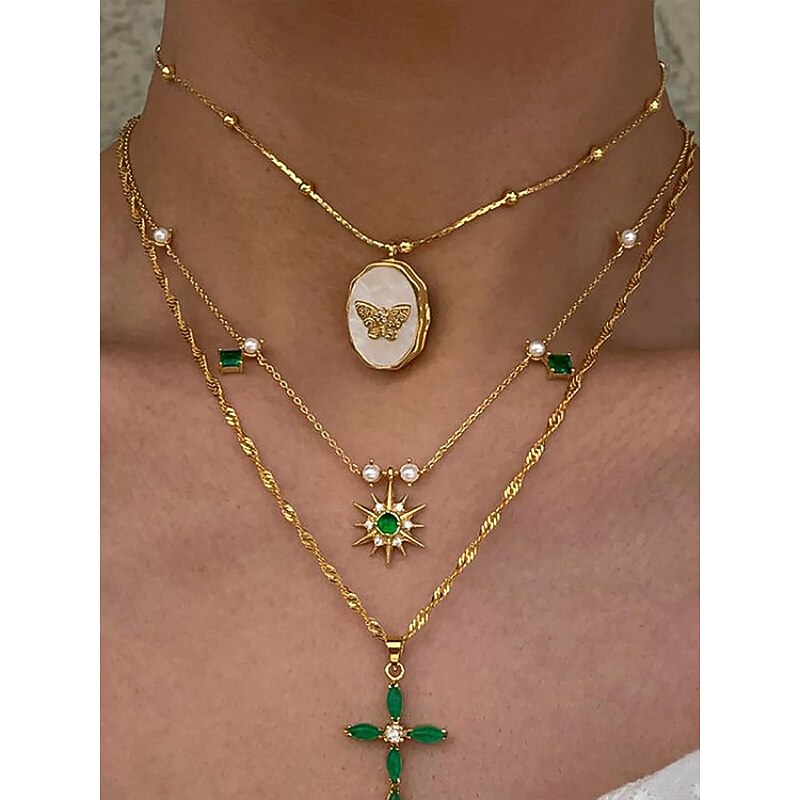 Women's Gold Butterfly Locket Necklace - Vintage Style Oval Pendant with Pearls and Hidden Photo Compartment, Elegant Anniversary, Birthday or Graduation Jewelry Gift3