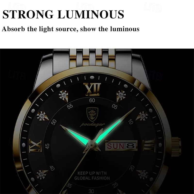 Luxury Women's Watch, Waterproof Stainless Steel, Luminous Date Display, Fashion Simple Casual Ladies Quartz Wristwatch4