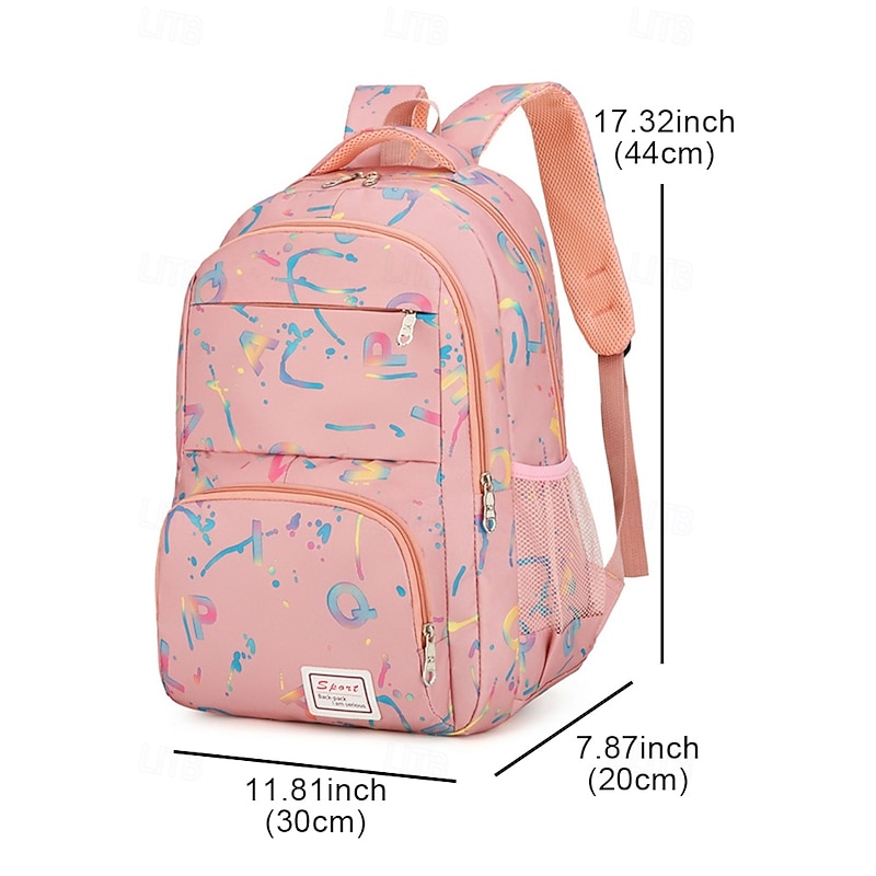 3-Piece School Backpack Set for Boys and Girls – Abstract Print Bookbag with Lunch Bag and Pencil Case, Durable and Lightweight for Elementary and Middle School2