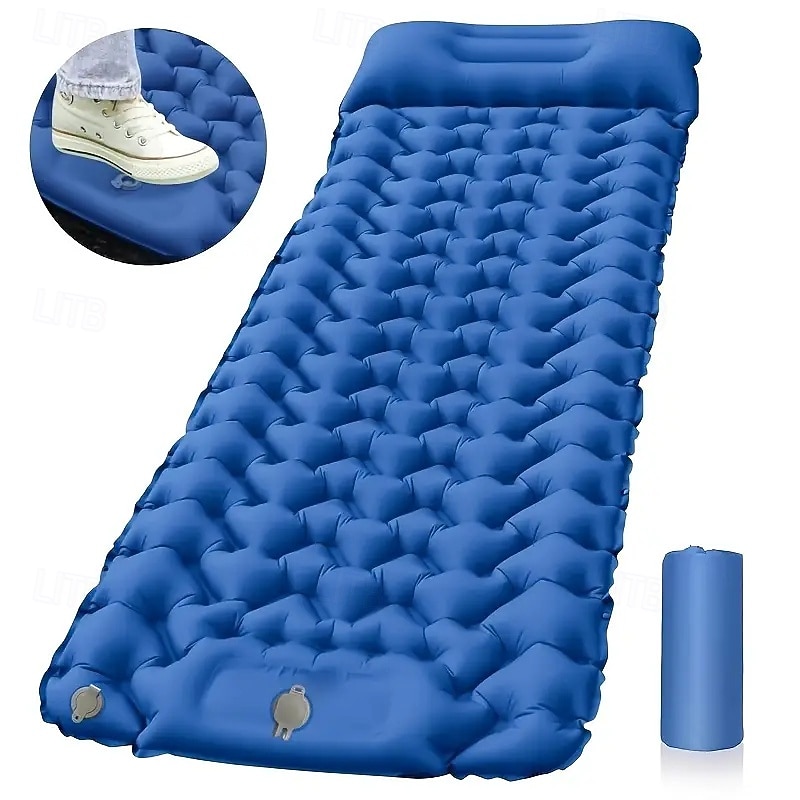 Ultra-light Inflatable Camping Mattress With Built-in Pump and Tote - high-quality Foldable Air Mattress for Hiking and Outdoor Adventures