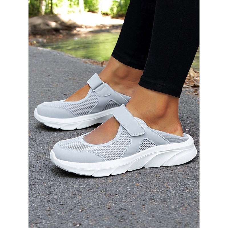 Women's Mesh Velcro - Strap Mary Jane Running Shoes – Breathable & Easy - Wear Style for Nature Walks, Shopping Trips & Camping Trips
