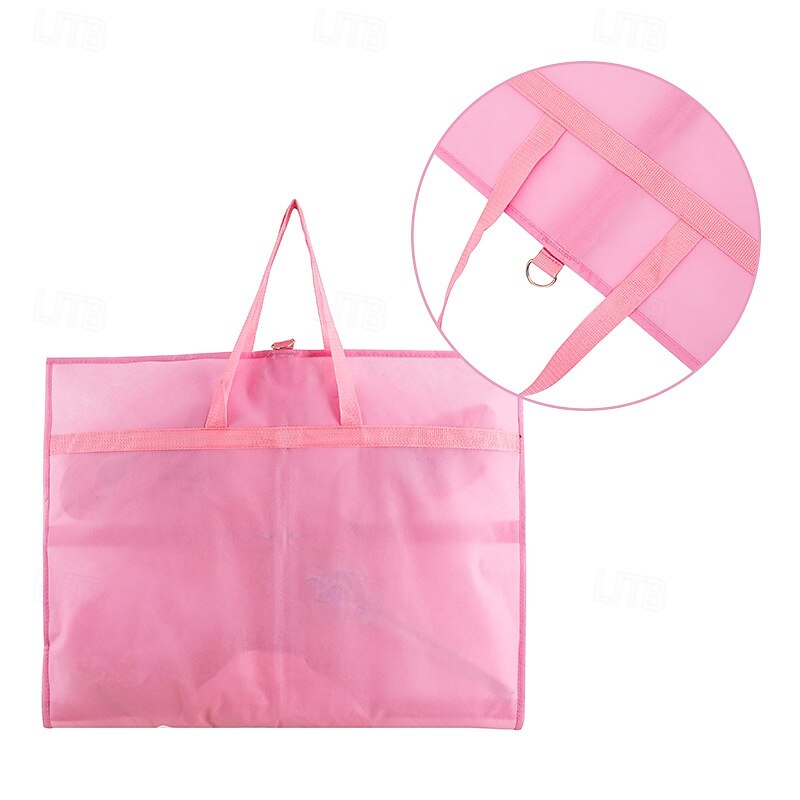 Dance Costume Bags Garment Bag 40 Inch Hanging Clothes for Dance Competitions, with 3 Medium Clear Zipper Pockets for Dance Costumes, Closet Storage3