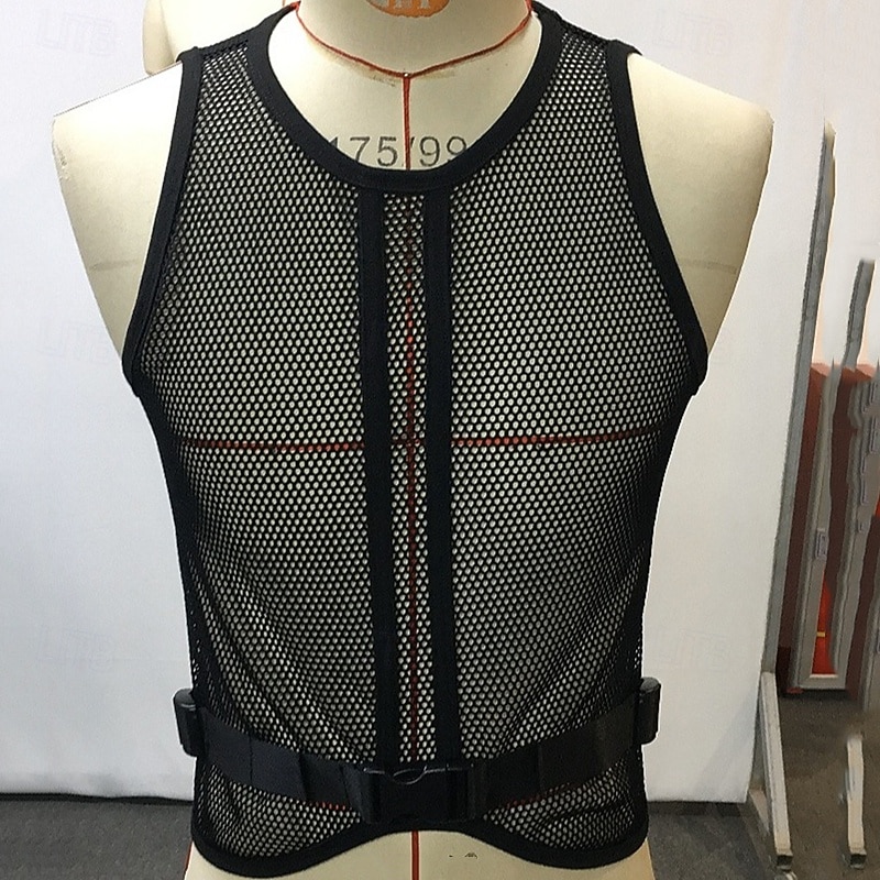 Men's Tank Top Vest Top Undershirt Sleeveless Shirt Sleeveless Crew Neck Summer Plain Fashion Designer Basic Classic Mesh Vacation Street Going out Black Top Tee for Men2