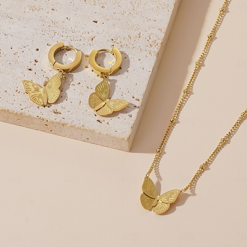 Butterfly Drop Earrings for Women, Gift for Her, Lightweight Elegant Fairycore Jewelry for Mom, Wife, Girlfriend on Mother's Day, Valentine's Day, Christmas, Anniversary, Birthday2