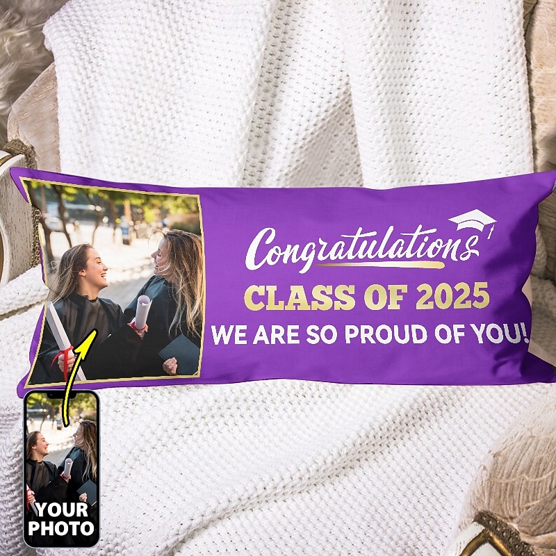 Graduation Custom Body Pillow Cover Add your Image Best Graduation Gifts Personalized Gift Photo Design Picture Cushion Bed Pillowcase Cushion Cover 1pc Custom Made4