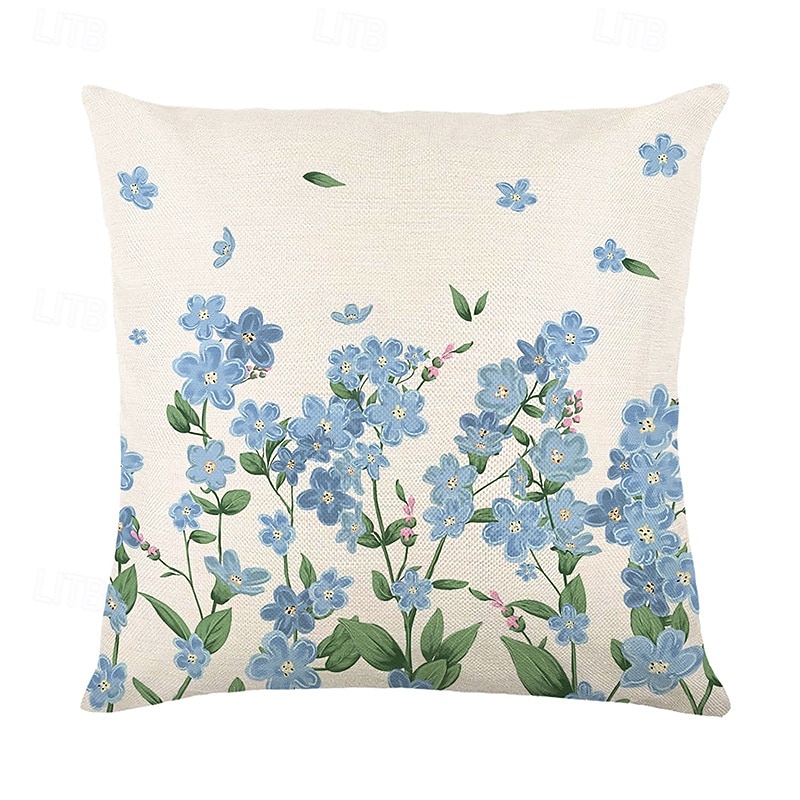 Floral Decorative Toss Pillows Cover 4PC Soft Square Couch Cushion Case Pillowcase for Bedroom Livingroom Sofa Chair4