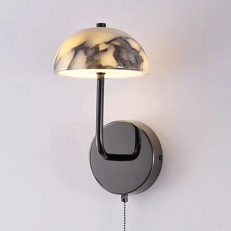 LED Wall Lamps Marble Minimalism Warm White Light Wall Sconces Modern Contemporary Style Living Room Bedroom Dining Room Metal Wall Light4
