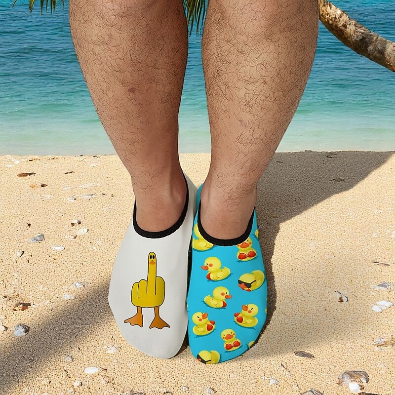 Men's Duck Printed Water Shoes – Waterproof & Comfortable Style for Men in Water - based Activities, Beach Volleyball & River Walks2