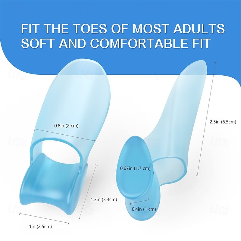 Bunion Cushion Protector, 10 Packs of Bunion Corrector Pads with Separator for Big Toe, Gel Shield for Foot Pain Relief, Calluses, Corns - Blue2