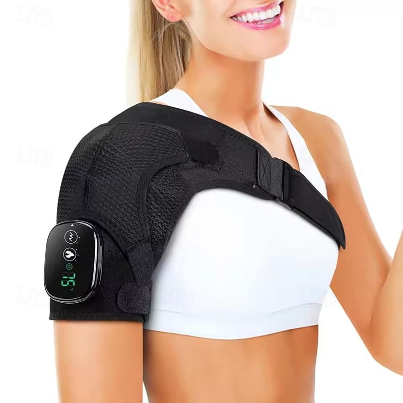 Cordless Heated Shoulder Wrap with Vibration Massage and Electric Heating Pads for Shoulder Pain Relief​
