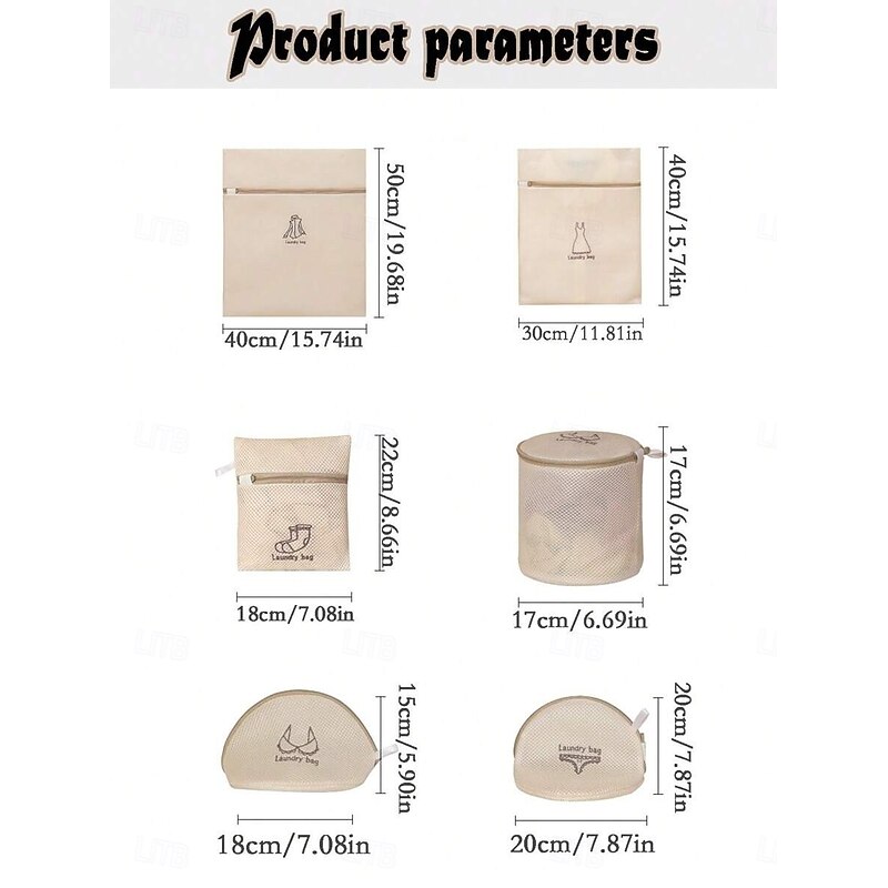 7 Pack Mesh Laundry Bags Set for Delicates Lingerie Bags for Washing Delicates, Laundry Bags Mesh Wash Bags, Delicates Laundry Bag for Jeans,Blouse,Stocking,Bra2