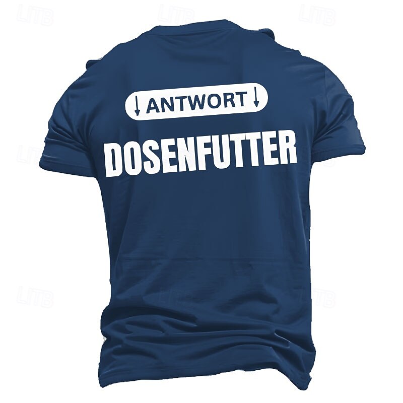 Men's Joke What Does A Cannibal Find On A Bus Answer Canned Food T Shirt Short Sleeve T shirt Graphic Print Crew Neck Shirt Fashion Daily Street Black Green Clothing Apparel3