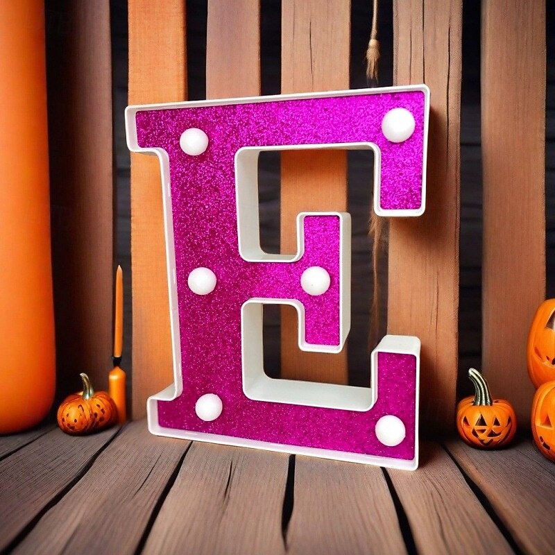 16cm Purple Letter Lights Decoration Lights Holiday Birthday Christmas Decoration Lights3