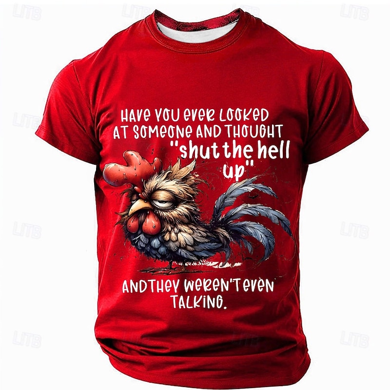 Men's Male T Shirt Animal Funny Crew Neck Clothing Apparel 3D Print Party Holiday Short Sleeve Graphic Fashion Cool Daily Casual3