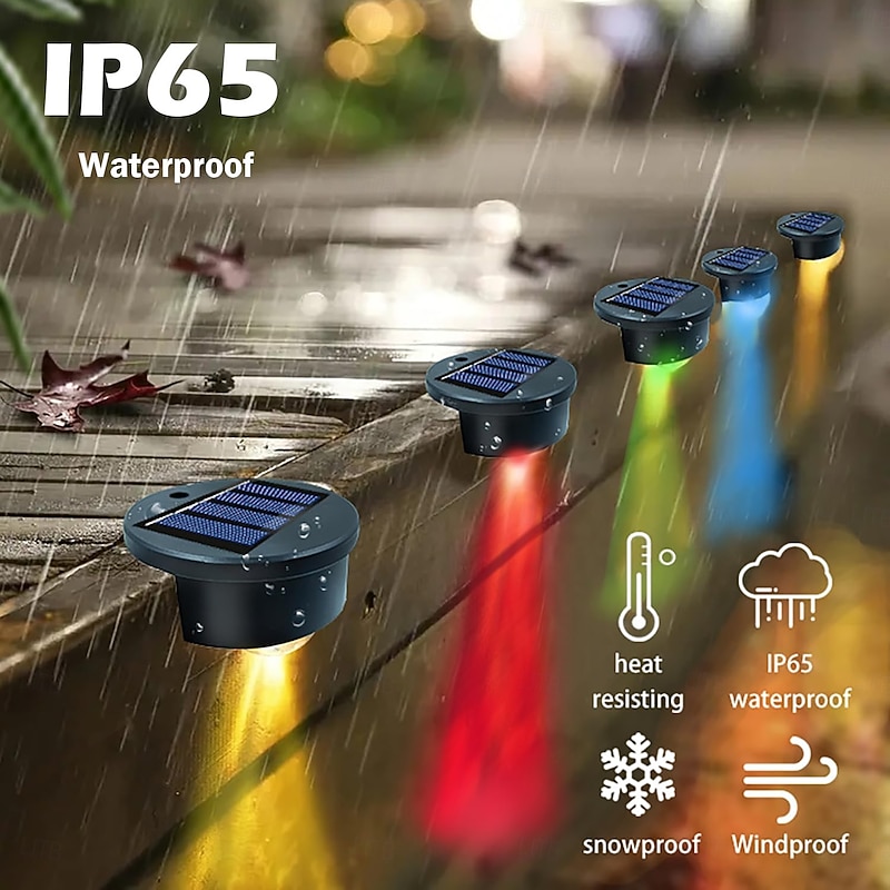 Solar Step Lights LED Solar Deck Lights for Fence Waterproof Swimming Pool Side Lights for Stairs Pool Fence Yard Patio and Pathway 10pcs 5pcs 3pcs 1pc2