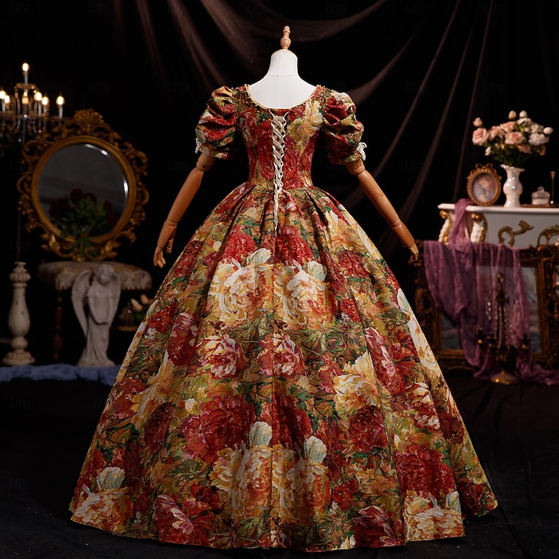 18th Century Marie Antoinette-Inspired Rococo Ball Gown  Victorian Elegance with American Colonial Flair4