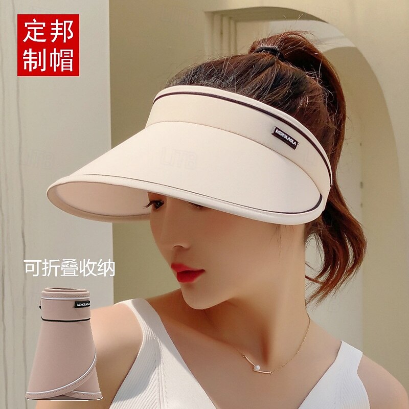 Summer Foldable Sun Hat Travel Beach Large Brim Sun Hat Without Top Anti-ultraviolet Hat For Women2