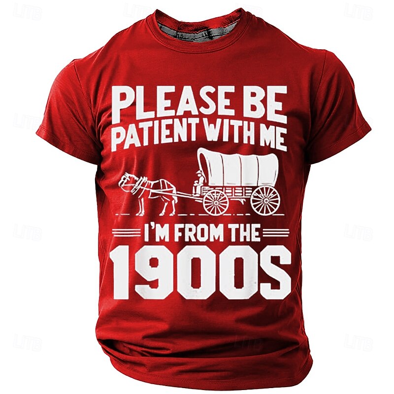 Men's Funny Slang T Shirt Short Sleeve T shirt 3D Print Crew Neck Round Neck Shirt Fashion Daily Basic Street Casual Daily Black Red Blue Summer Spring All Seasons Clothing Apparel S M L XL XXL XXXL2