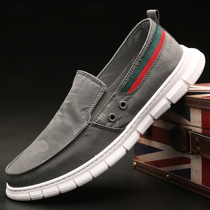 Men's Slip-On Canvas Driving Loafers – Soft Lightweight Casual Shoes for Travel, Driving and Outdoor Comfort3