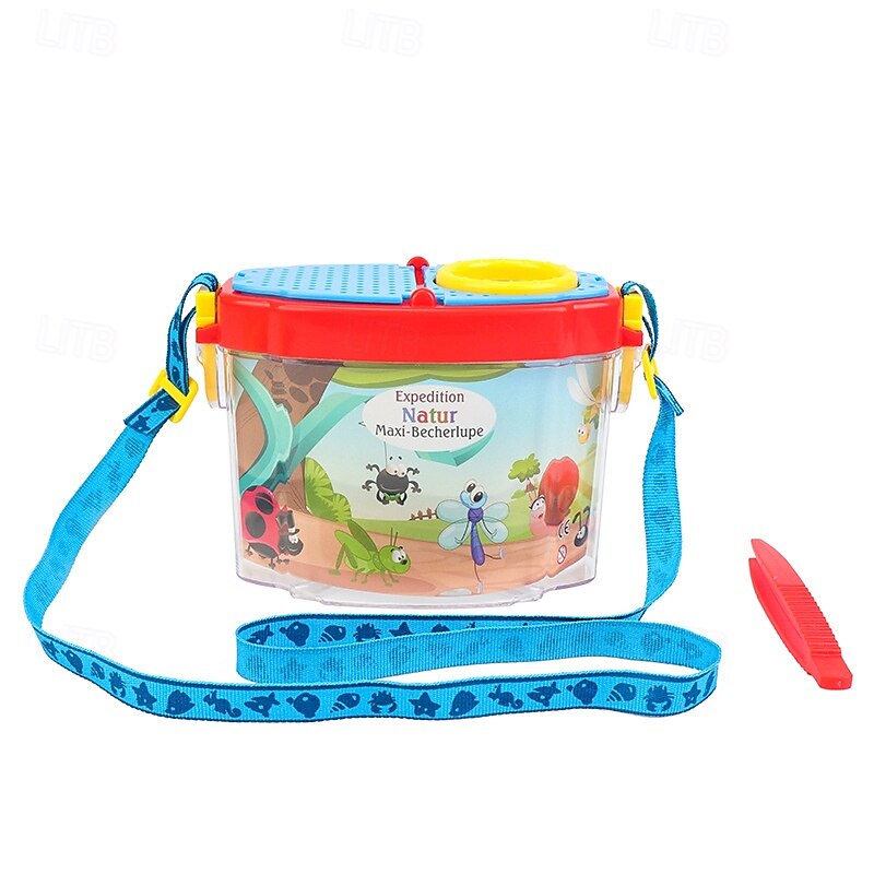 Children's Insect Observation Box Magnifying Glass Collection Box Silkworm Rearing Box Bucket Outdoor Exploration Insect Catcher Tool Toy3