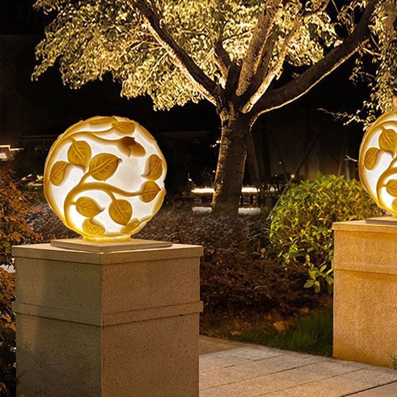 LED Outdoor Wall Lights Warm White Simplicity IP54 Waterproof Garden Lamp Path Lights Modern Villa Patio Pathway Yard Lamps Exterior Floor Mount Lawn Lighting Fixtures