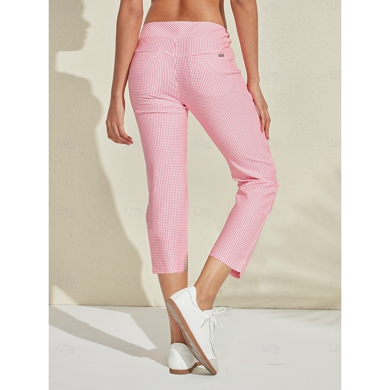 Women's Golf Pants Capri Yan pink Black Red Pants / Trousers Ladies Golf Attire Clothes Outfits Wear Apparel4