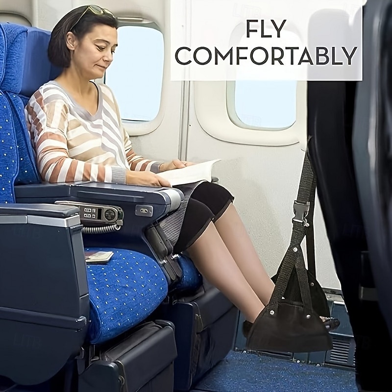 Airplane Foot Hammock for Plane Travel Length Adjustable Airplane Foot Rest Footrest for Travel Hammock Office Hammock with Airplane and High-speed Rail Footrest Hammock Foot Stepping2