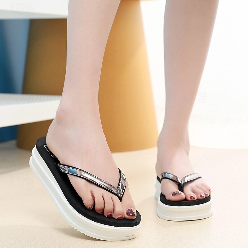 Summer Slippers Cute Lightweight Summer Flat Sandals and Slippers Women's Beach Travel Princess Fashion Flip Flops