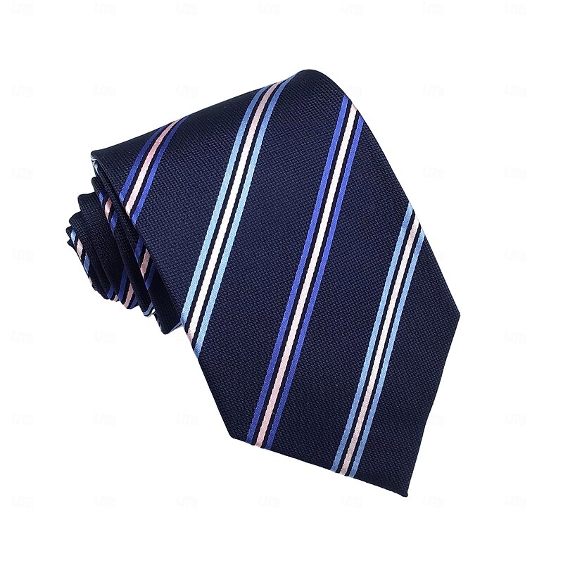 Men's Ties Business Solid Color Striped Formal Office Work
