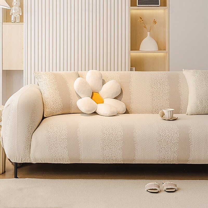 All-Season Cotton Sofa Cover Modern Minimalist Design, Pet-Friendly, Anti-Fouling, Anti-Slip, Dustproof, and Scratch-Resistant. Perfect for L-Shaped and 1/2/3/4-Seat Sofas Durable Sofa Protector