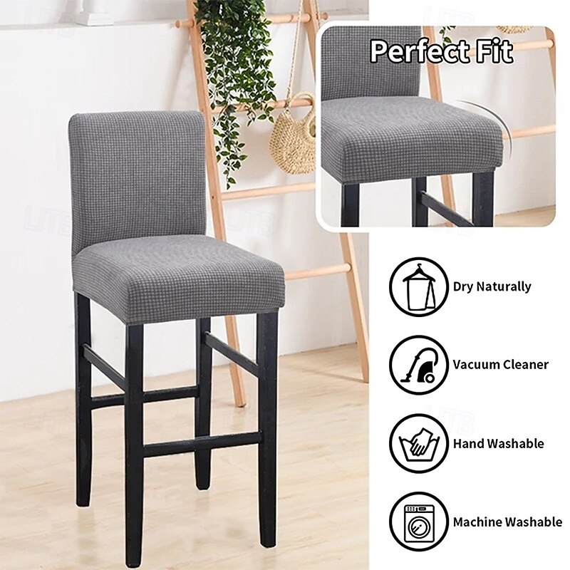 Waterproof Dining chair Cover For Home Polar Fleece Fabric Chair Cover Stretch Slipcovers Seat Chair Covers2