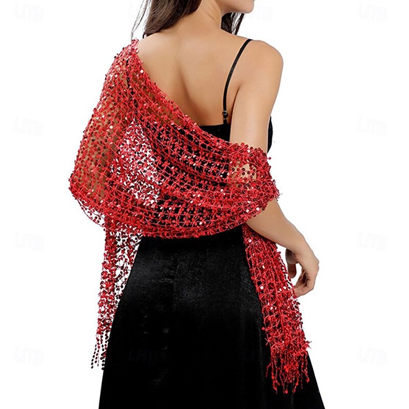 Women's Wrap Elegant Sun Protection Short Sleeve Sequined Wedding Wraps With Pure Color For Wedding Summer4