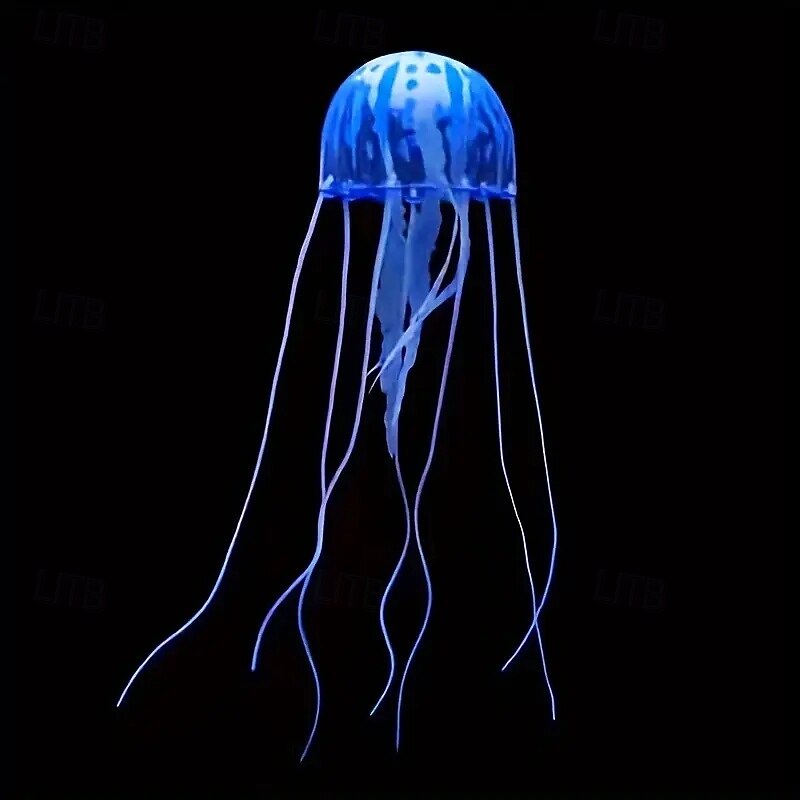 1Pcs Artificial Vivid Jellyfish Silicone Fish Tank Decoration Aquarium Decoration Fish Tank Simulation Coral Plant Decoration3